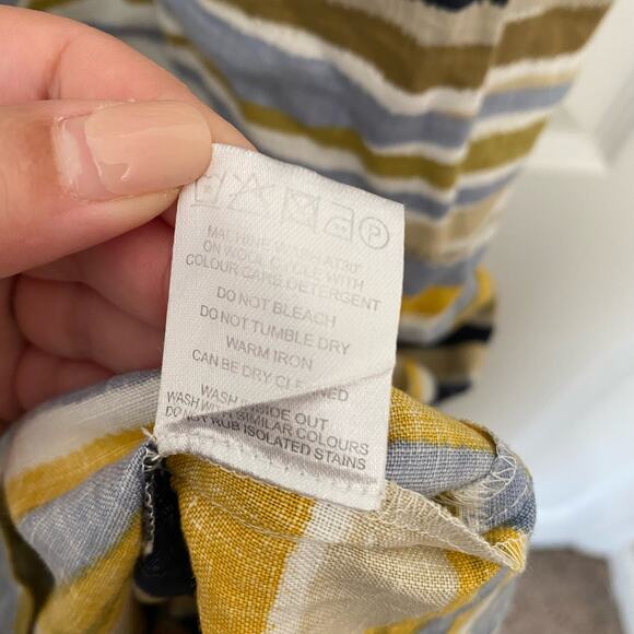 Hobbs London Women's Striped 100% Flax Maxi Sleeveless Dress Size Small Lagen - Picture 6 of 12